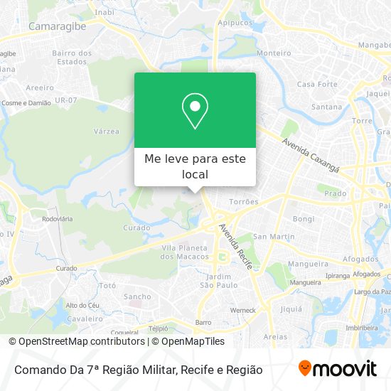 Comando Da 7ª Região Militar mapa