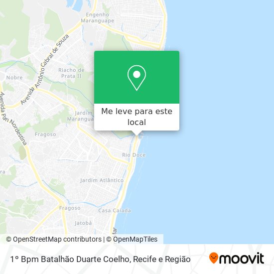 1º Bpm Batalhão Duarte Coelho mapa