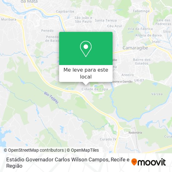 Estádio Governador Carlos Wilson Campos mapa