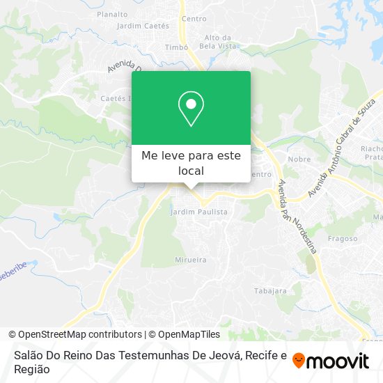 Salão Do Reino Das Testemunhas De Jeová mapa
