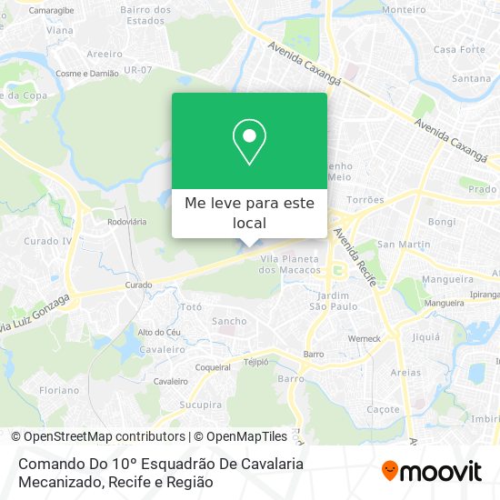Comando Do 10º Esquadrão De Cavalaria Mecanizado mapa