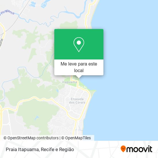 Praia Itapuama mapa