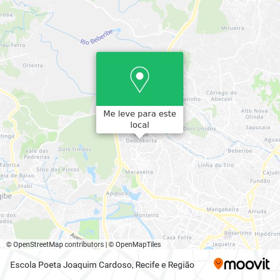 Escola Poeta Joaquim Cardoso mapa