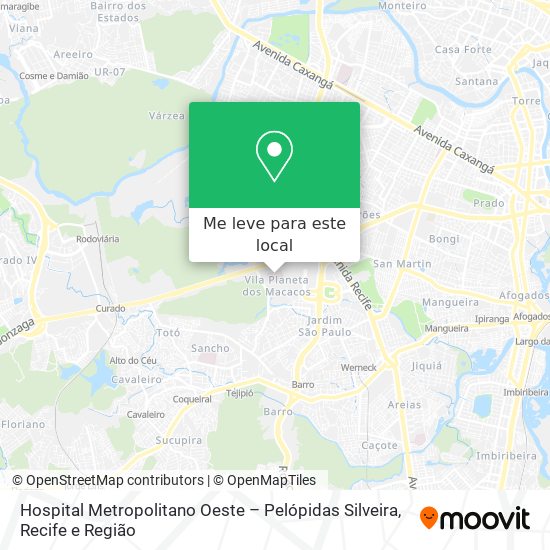 Hospital Metropolitano Oeste – Pelópidas Silveira mapa