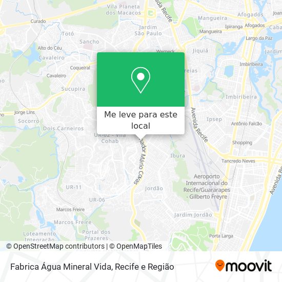 Fabrica Água Mineral Vida mapa