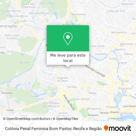 Colônia Penal Feminina Bom Pastor mapa