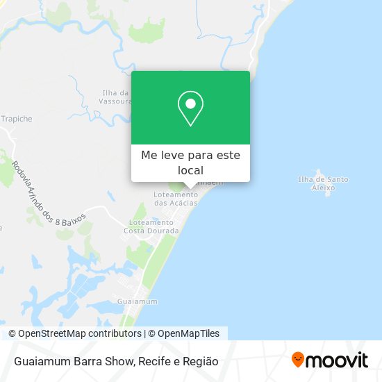 Guaiamum Barra Show mapa
