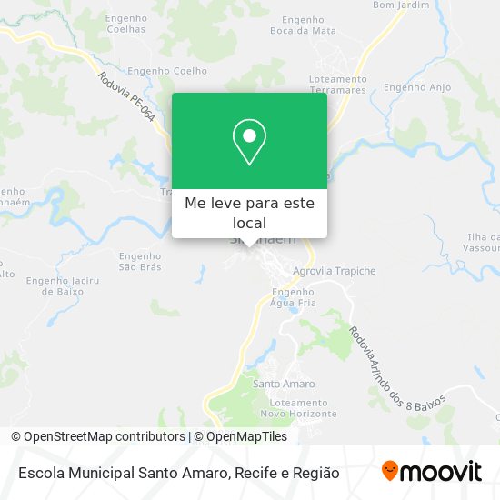 Escola Municipal Santo Amaro mapa