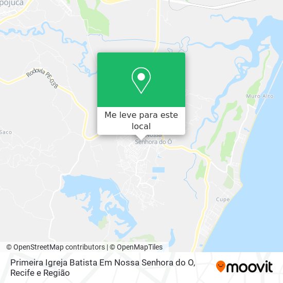 Primeira Igreja Batista Em Nossa Senhora do O mapa