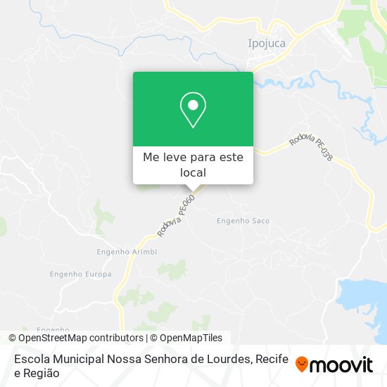 Escola Municipal Nossa Senhora de Lourdes mapa