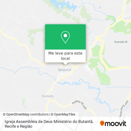 Igreja Assembléia de Deus Ministério do Butantã mapa