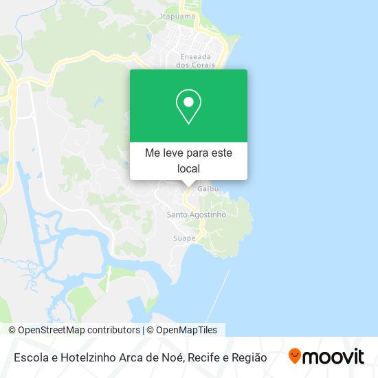 Escola e Hotelzinho Arca de Noé mapa