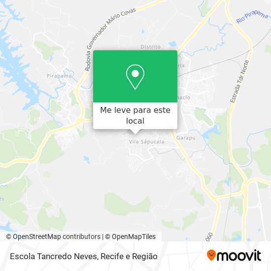 Escola Tancredo Neves mapa