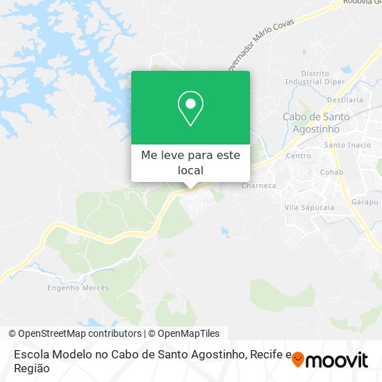Escola Modelo no Cabo de Santo Agostinho mapa