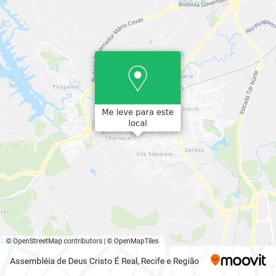 Assembléia de Deus Cristo É Real mapa