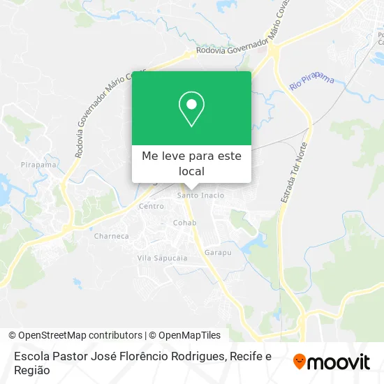 Escola Pastor José Florêncio Rodrigues mapa