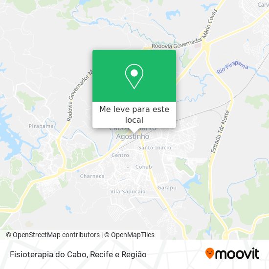 Fisioterapia do Cabo mapa