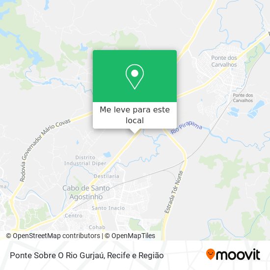 Ponte Sobre O Rio Gurjaú mapa