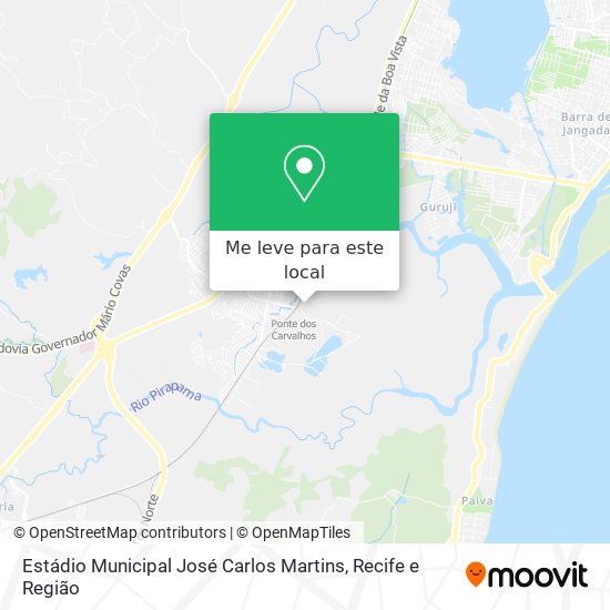 Estádio Municipal José Carlos Martins mapa