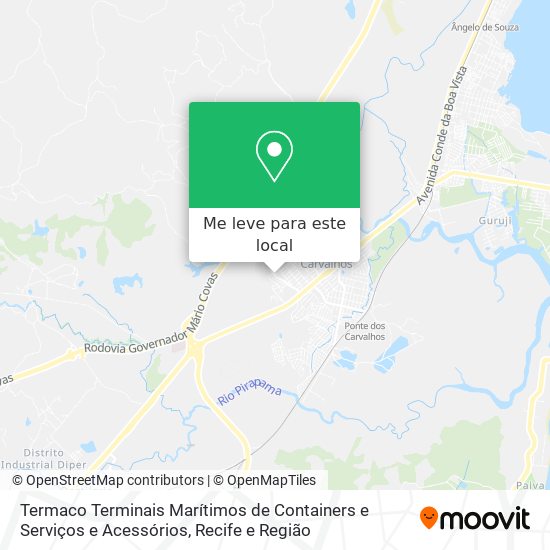 Termaco Terminais Marítimos de Containers e Serviços e Acessórios mapa