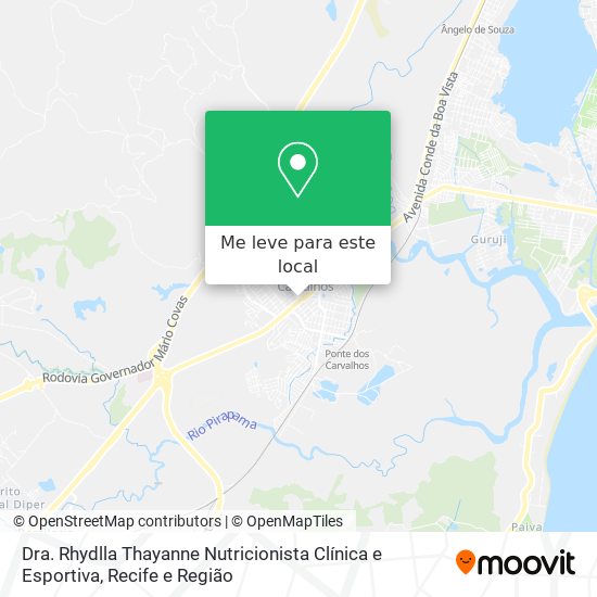 Dra. Rhydlla Thayanne Nutricionista Clínica e Esportiva mapa