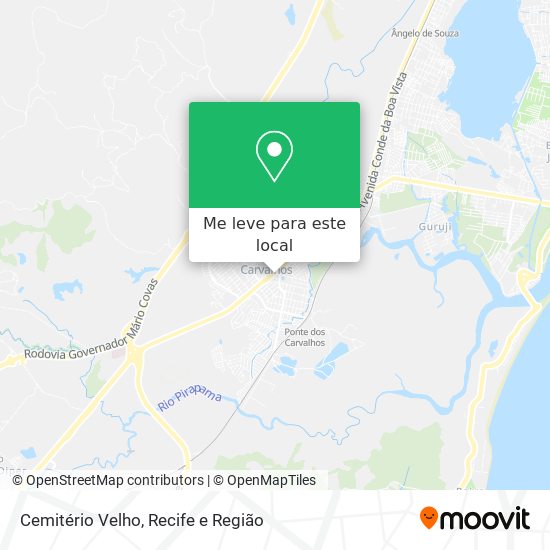 Cemitério Velho mapa