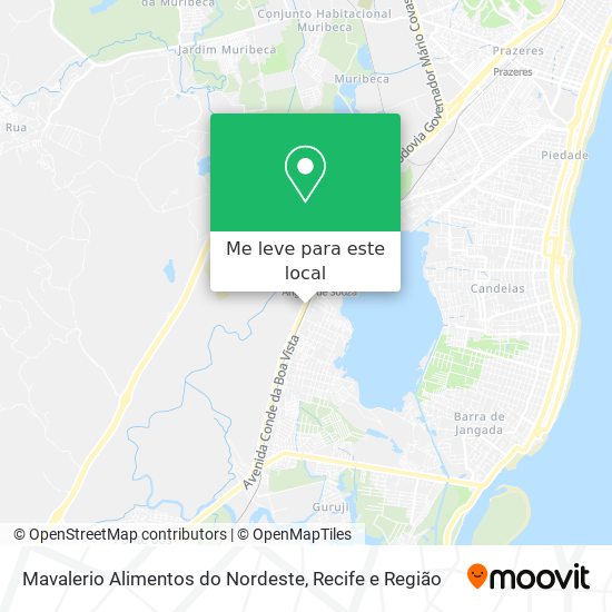 Mavalerio Alimentos do Nordeste mapa