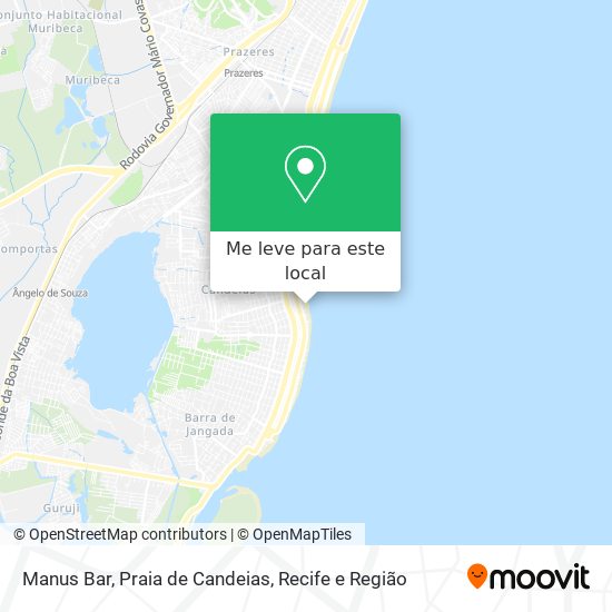 Manus Bar, Praia de Candeias mapa