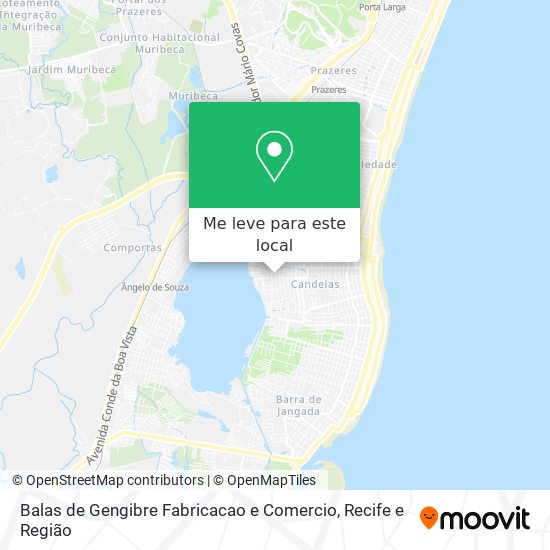 Balas de Gengibre Fabricacao e Comercio mapa