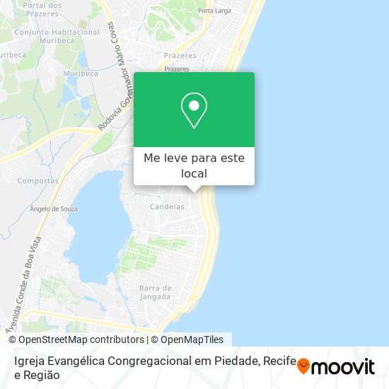 Igreja Evangélica Congregacional em Piedade mapa