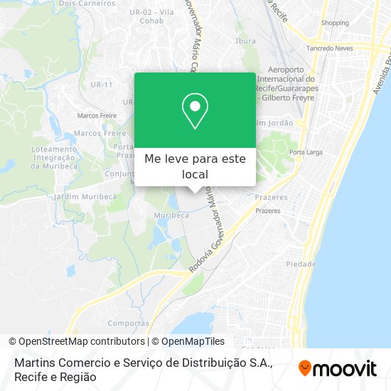Martins Comercio e Serviço de Distribuição S.A. mapa