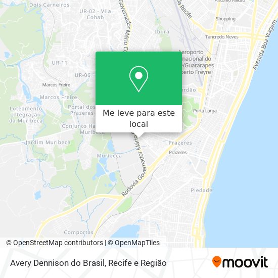 Avery Dennison do Brasil mapa