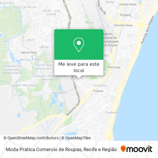 Moda Pratica Comercio de Roupas mapa