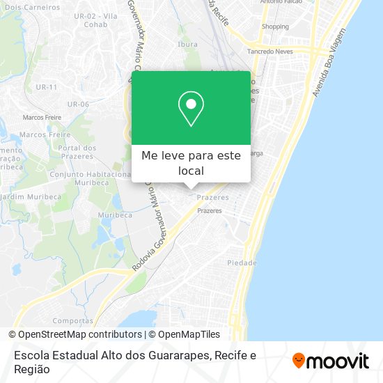 Escola Estadual Alto dos Guararapes mapa