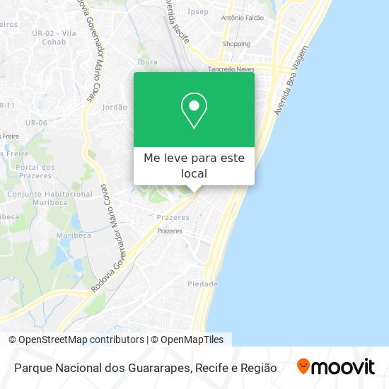 Parque Nacional dos Guararapes mapa