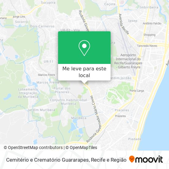 Cemitério e Crematório Guararapes mapa
