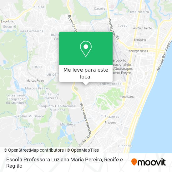 Escola Professora Luziana Maria Pereira mapa