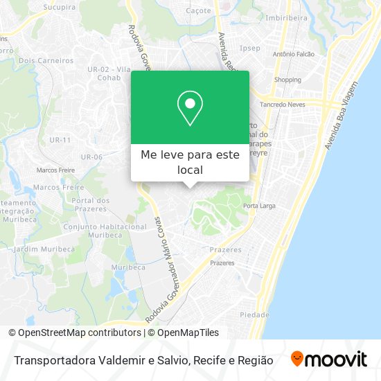 Transportadora Valdemir e Salvio mapa