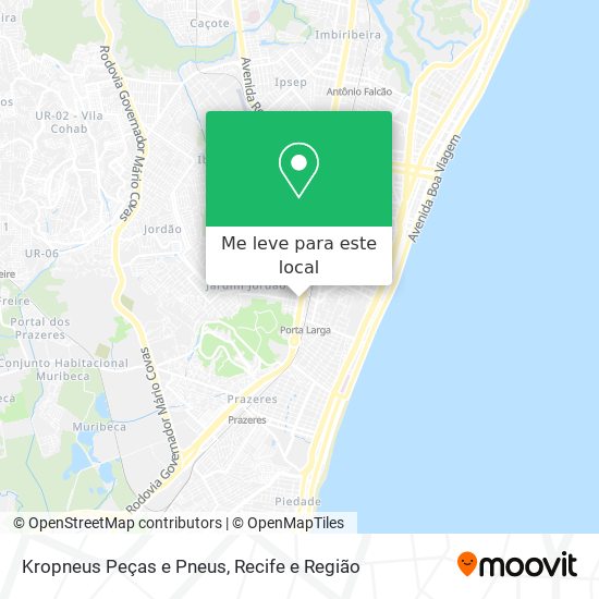 Kropneus Peças e Pneus mapa