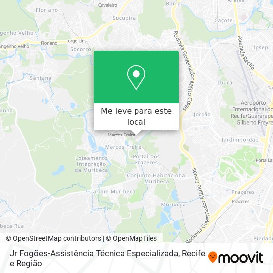 Jr Fogões-Assistência Técnica Especializada mapa