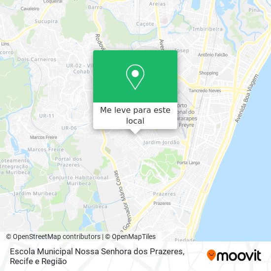 Escola Municipal Nossa Senhora dos Prazeres mapa