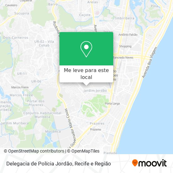 Delegacia de Polícia Jordão mapa