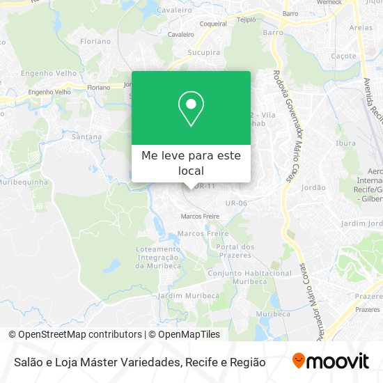 Salão e Loja Máster Variedades mapa