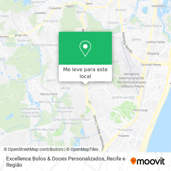 Excellence Bolos & Doces Personalizados mapa