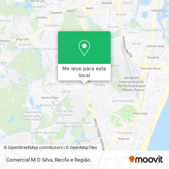 Comercial M O Silva mapa