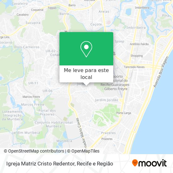 Igreja Matriz Cristo Redentor mapa