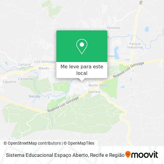 Sistema Educacional Espaço Aberto mapa
