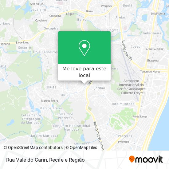 Rua Vale do Cariri mapa