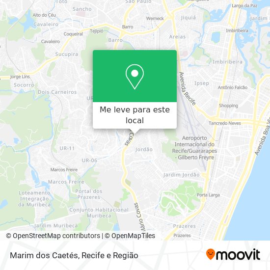 Marim dos Caetés mapa
