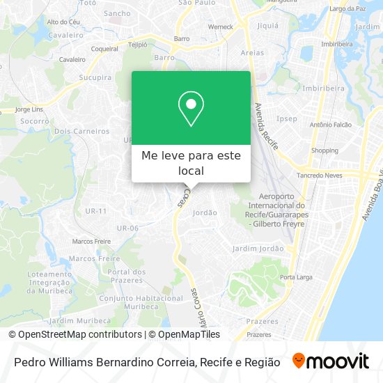 Pedro Williams Bernardino Correia mapa